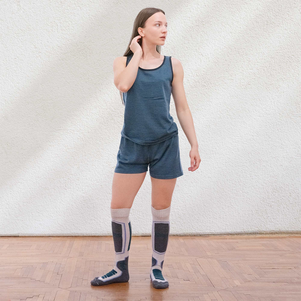 SNOWMASS 98% Organic Merino Wool Hiking Socks (2% Bio Elastic) (Thick, Warm, Certified Organic, Not Superwashed, No Forever Chemicals) (100% Biodegradable)