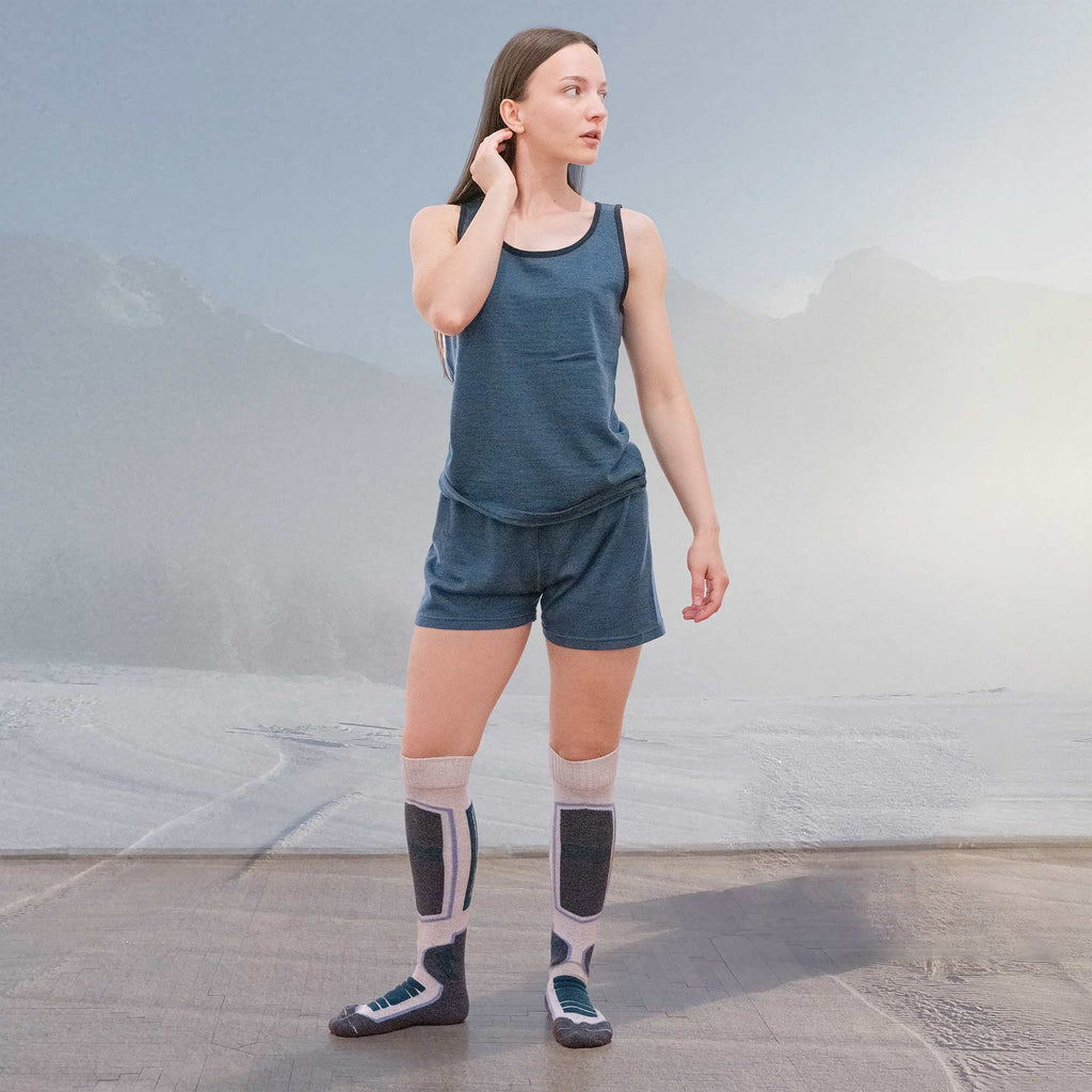 SNOWMASS 98% Organic Merino Wool Hiking Socks (2% Bio Elastic) (Thick, Warm, Certified Organic, Not Superwashed, No Forever Chemicals) (100% Biodegradable)