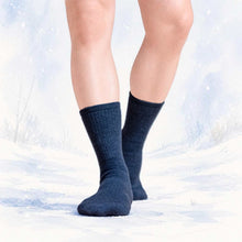 Load image into Gallery viewer, SNOWY 99% Organic Merino Wool Hiking Socks (1% Bio Elastic) (Thick, Warm, Certified Organic, Not Superwashed, No Forever Chemicals) (100% Biodegradable)