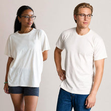 Load image into Gallery viewer, plastic-free 100% certified organic cotton t-shirt made in usa