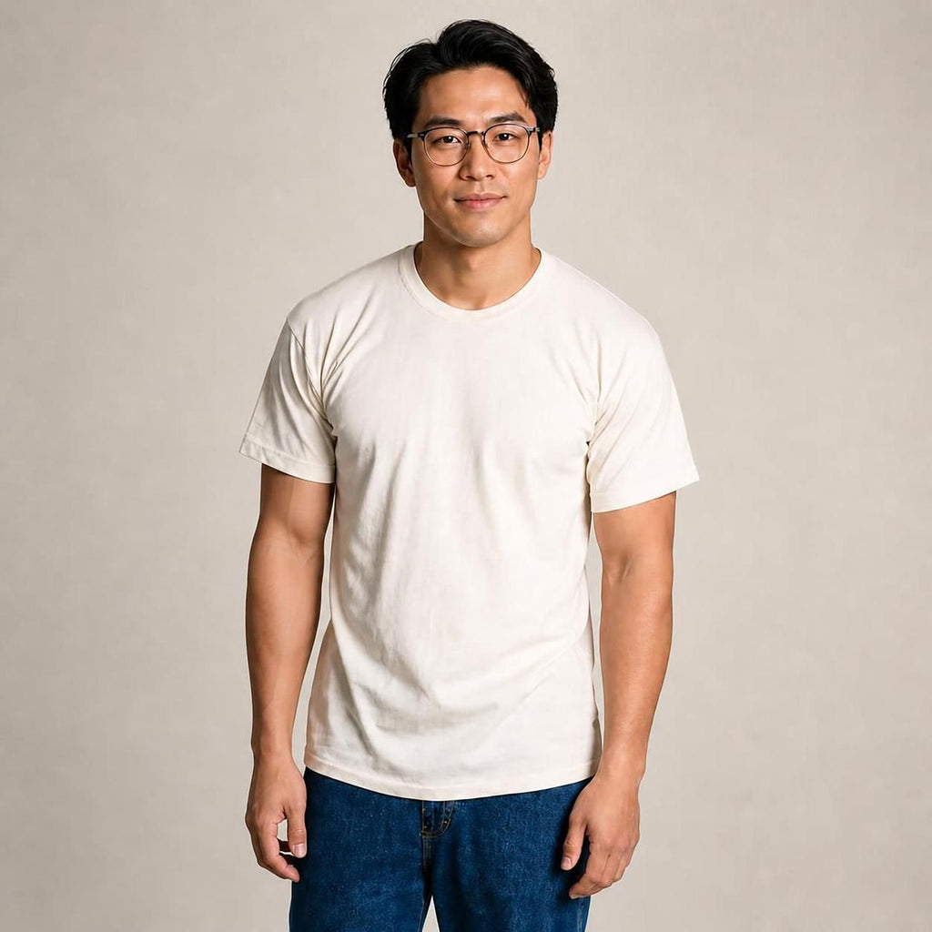 100% certified organic cotton t-shirt made in usa plastic-free