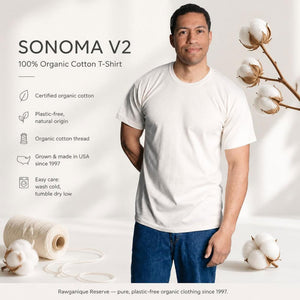 100% organic cotton t-shirt made in usa plastic-free