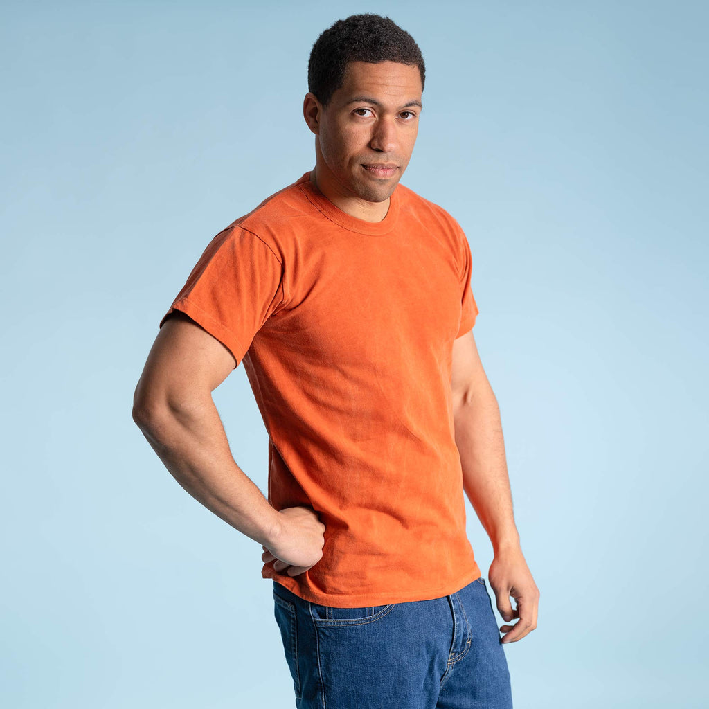 SONOMA 100% Organic Cotton Crewneck T-Shirt (Grown & Made in USA, Certified Organic) (V2 OC Thread) (Elastic-Free, Latex-Free, No Formaldehyde) (99.9%-100% Biodegradable)