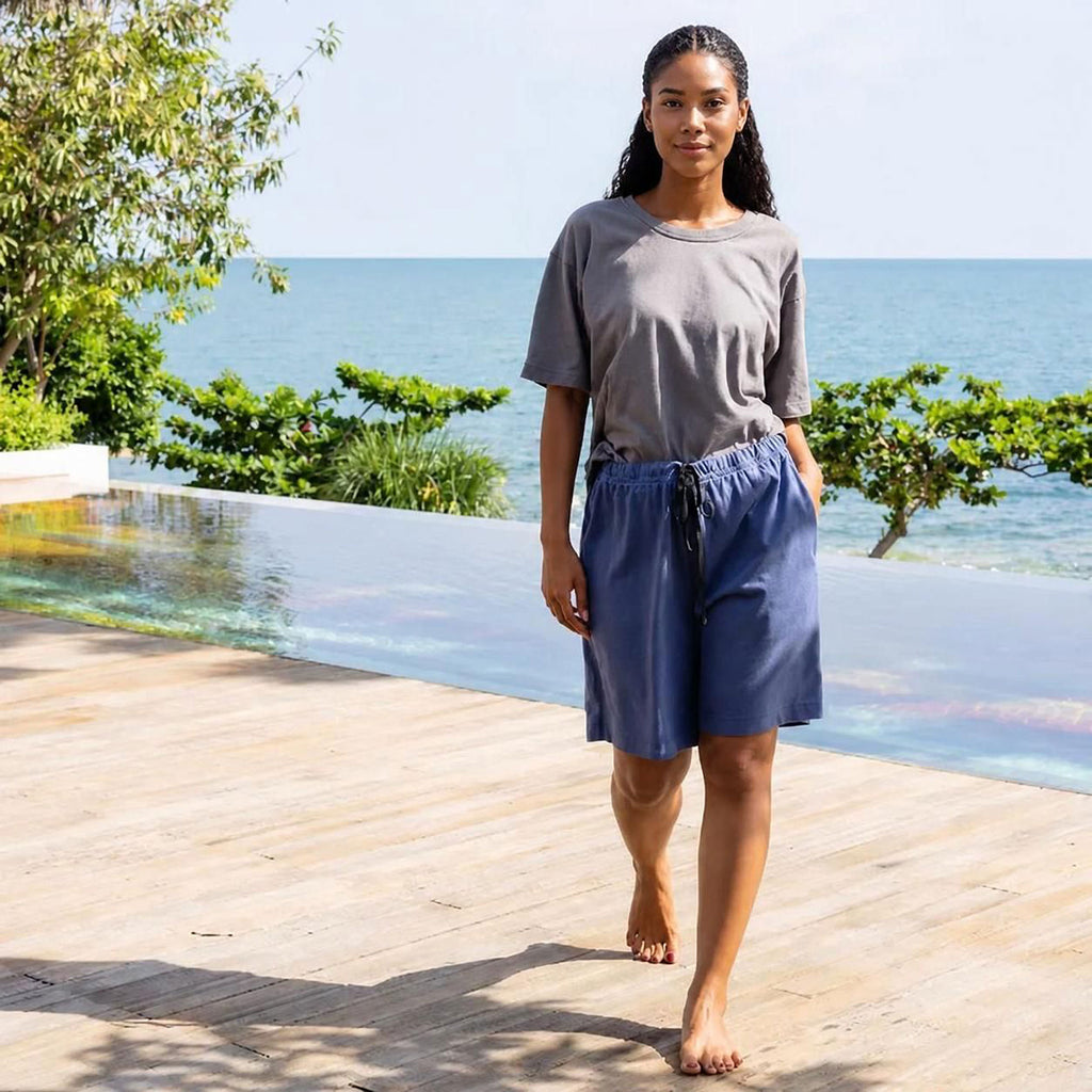 100% organic cotton lounge shorts