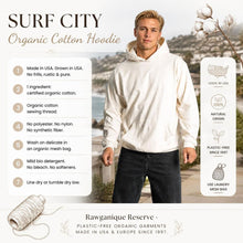 Load image into Gallery viewer, polyester-free 100% certified organic cotton lightweight hoodie made in usa