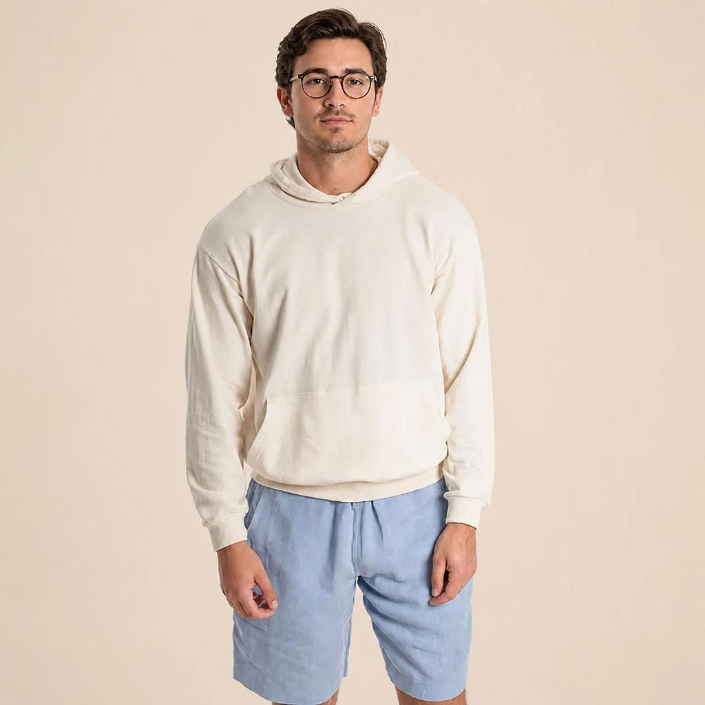 100% certified organic cotton lightweight hoodie made in usa