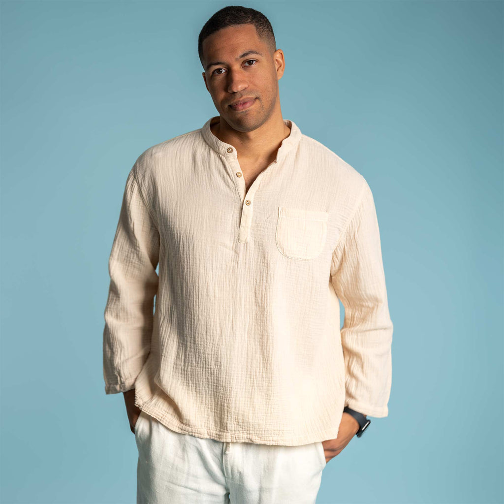 100% organic cotton muslin shirt