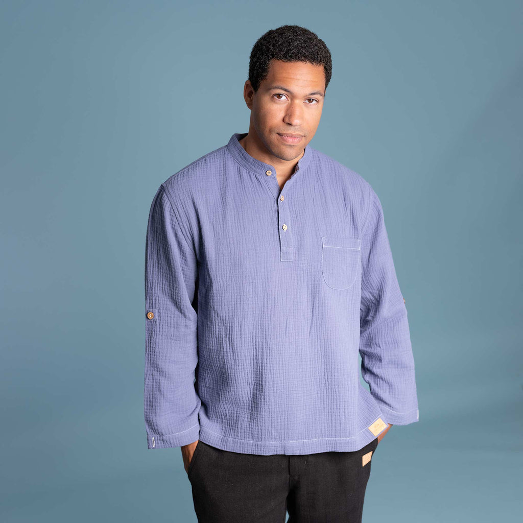 100% organic cotton double gauze shirt
