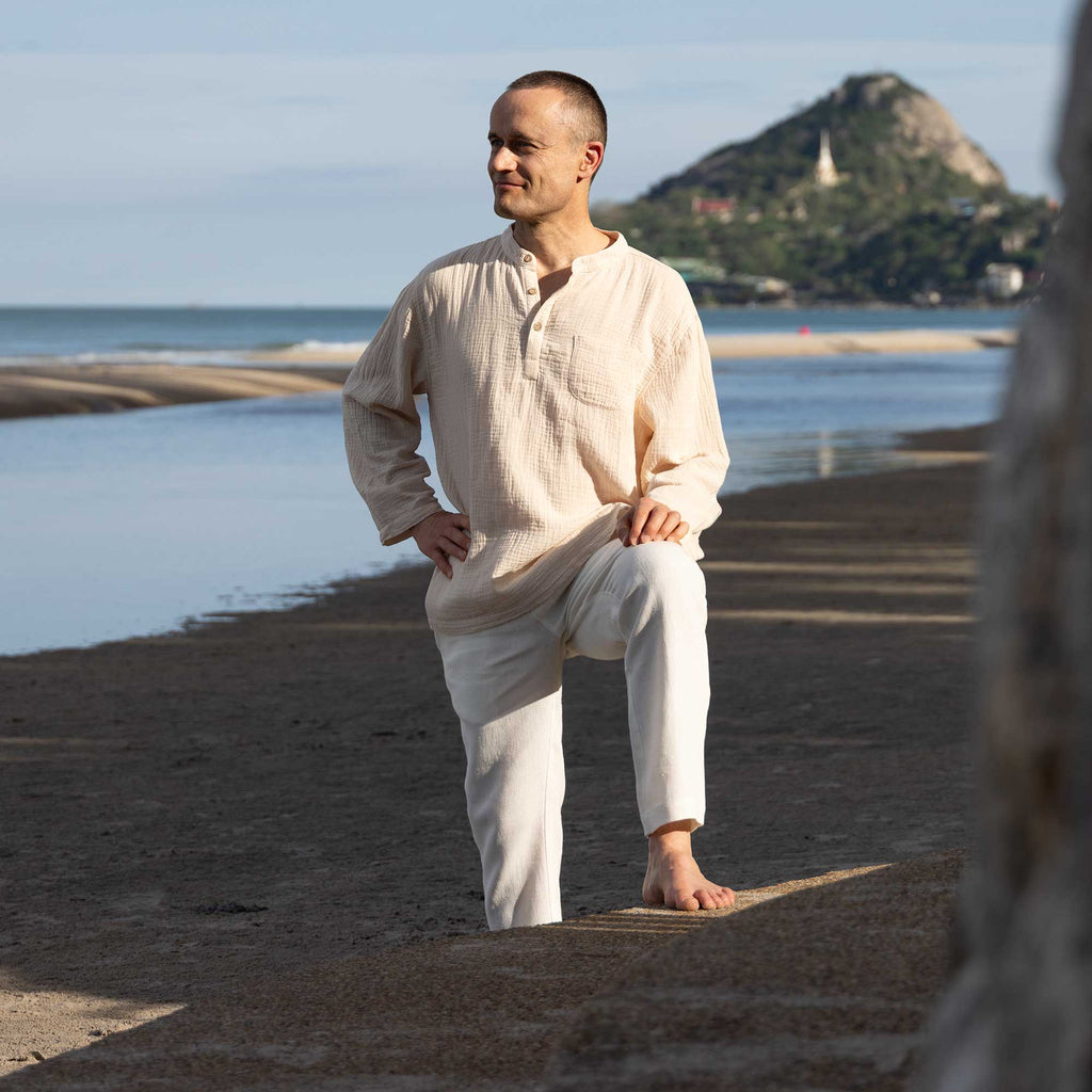 100% organic cotton double gauze shirt