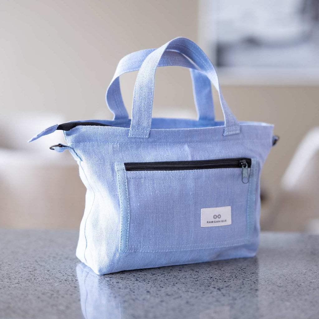 mini hemp tote bag