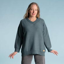 Load image into Gallery viewer, TAHOE 100% Organic Merino Wool Oversized Sweater (OneSize) (Warmest, OC Thread, Certified Organic, Not Superwashed, No Elastic, No Polyester, No Acrylic, No Synthetics) (100% Biodegradable)