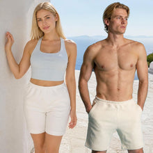 Load image into Gallery viewer, plastic-free organic cotton fleece shorts