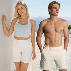 plastic-free organic cotton fleece shorts