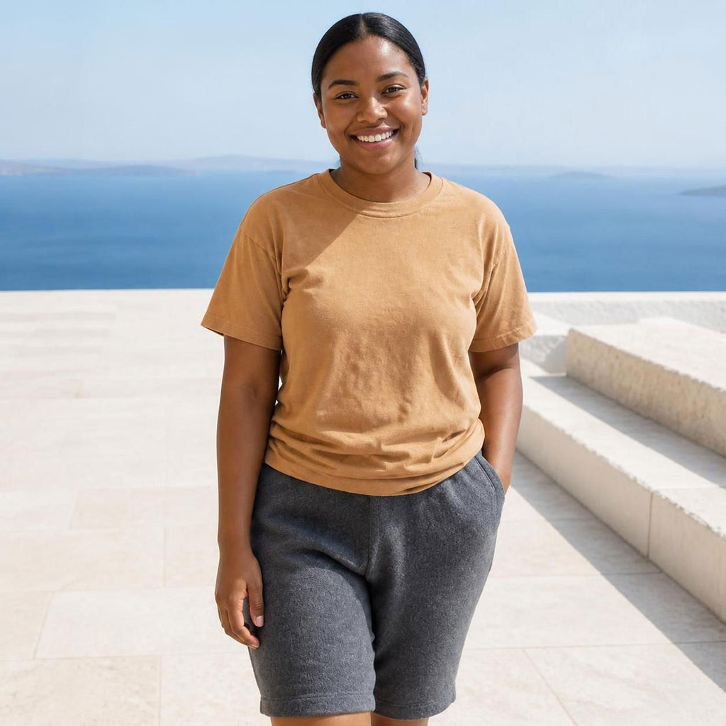 plastic-free 100% organic cotton fleece shorts
