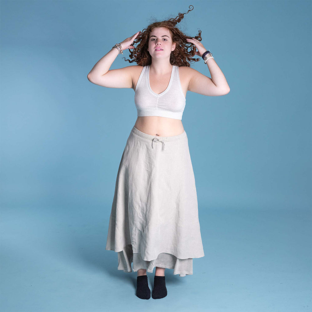 organic linen skirt