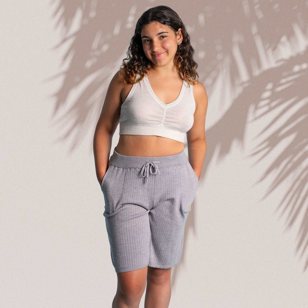 plastic-free organic merino wool bra