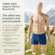 Load image into Gallery viewer, plastic-free 100% certified organic merino wool boxer briefs