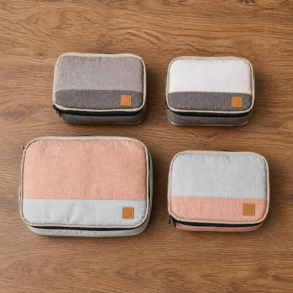 organic linen packing cubes
