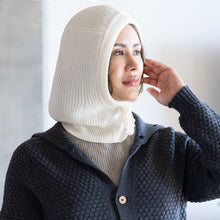 Load image into Gallery viewer, 100% organic merino wool hoodie hat