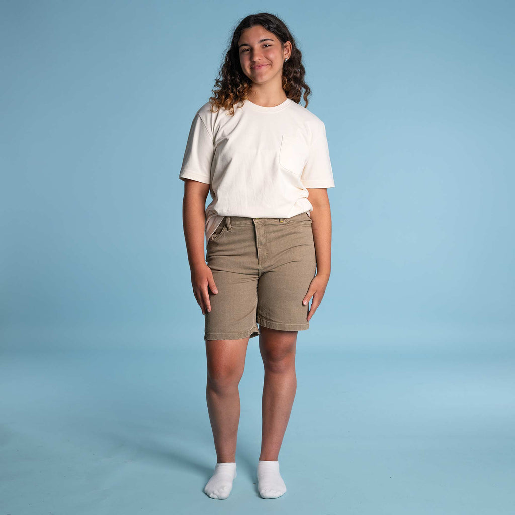 organic cotton jeans shorts for women