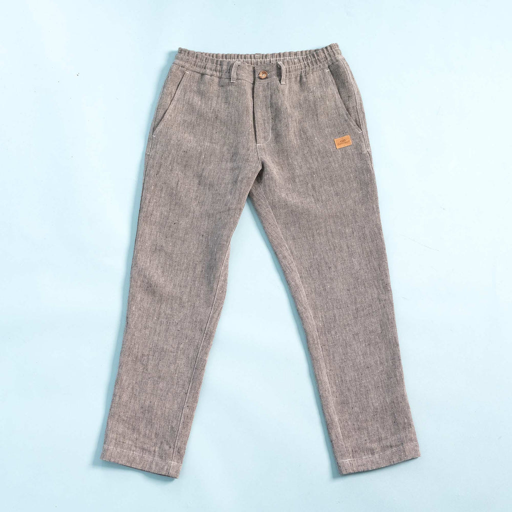 plastic-free organic linen joggers