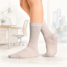 Load image into Gallery viewer, VILLAGEMILLS 2-Ply 99.95% Organic Merino Wool Dress Socks (0.05% Bio Elastic) (Lighter Finer Weight, Certified Organic, Not Superwashed) (100% Biodegradable)
