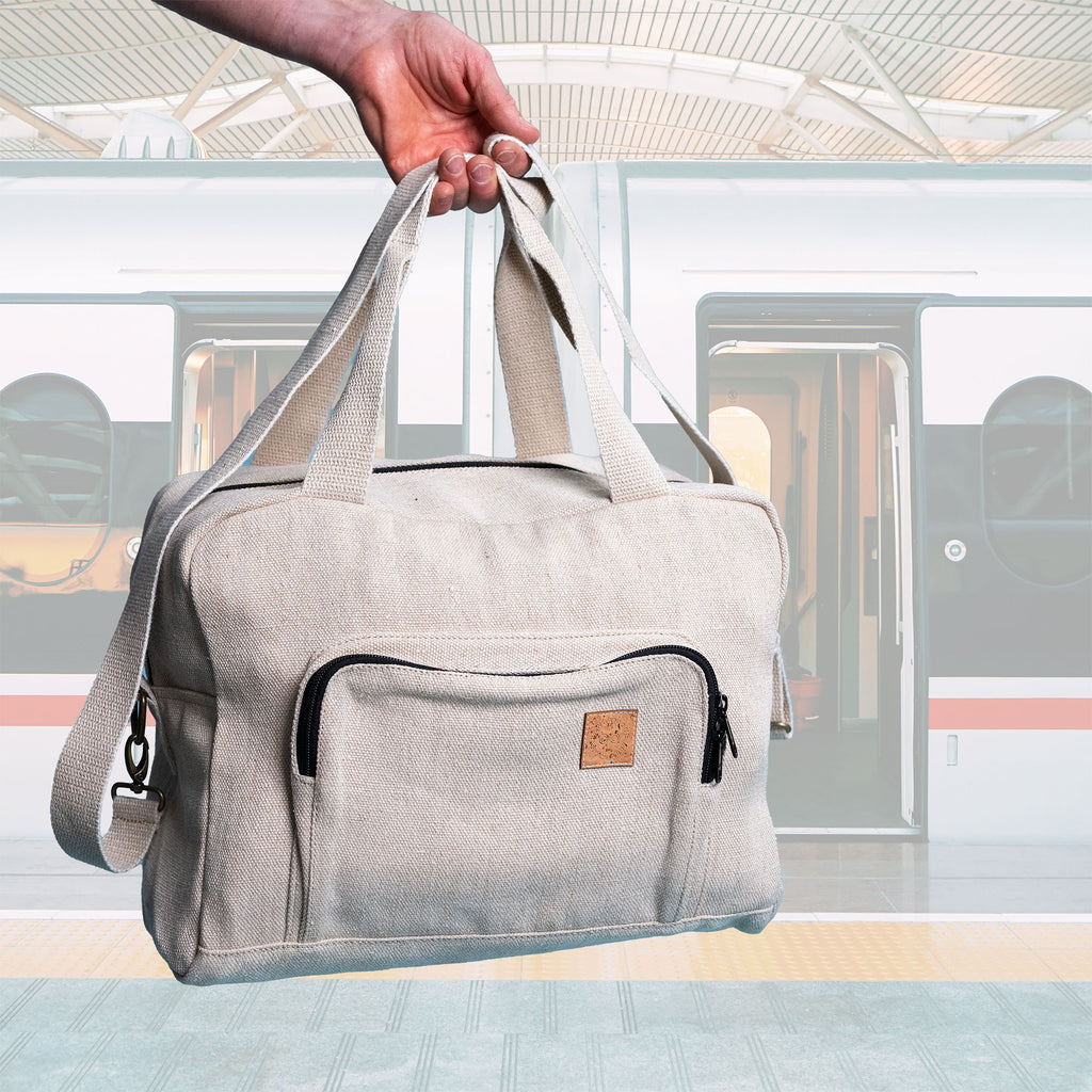 organic hemp duffel bag