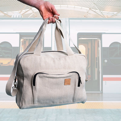 organic hemp duffel bag
