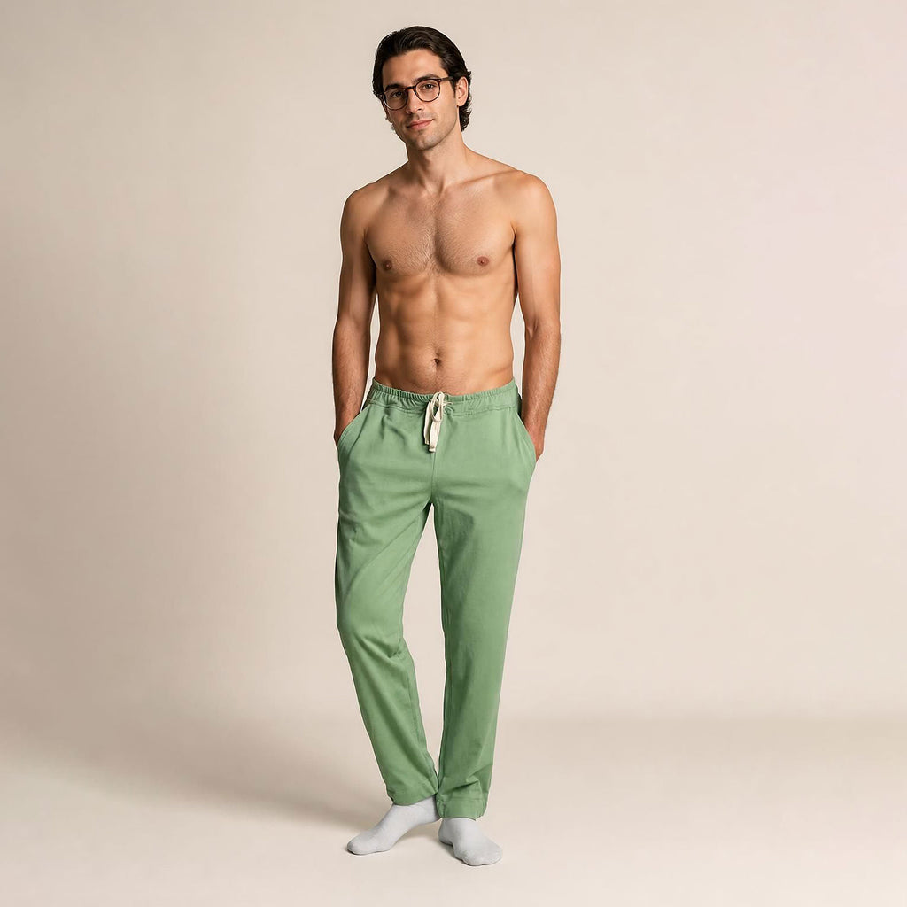 organic cotton knit lounge pants