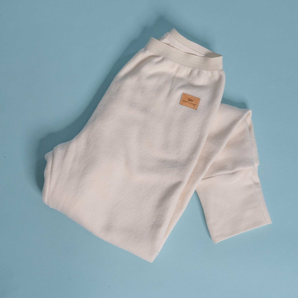 plastic-free 100% organic cotton fleece leggings