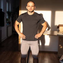 Load image into Gallery viewer, WOOLSEY 100% Certified Organic Merino Wool Pocket T-Shirt (OC Thread, Certified Organic, Not Superwashed, No Elastic, No Polyester, No Synthetics) (100% Biodegradable)