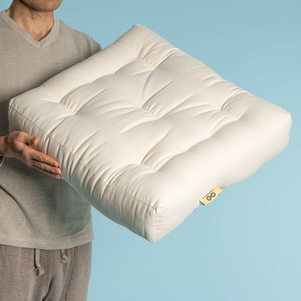 ZEN SLEEPER Firm Organic Cotton Futon (With Pure Wool) (No Fire Retardant Chemicals) (Handmade in USA) (99.99% Biodegradable)
