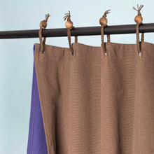 Load image into Gallery viewer, BELMONT Blackout 100% Organic Cotton Curtain With Rings (2-Layers, Reversible) (OC Thread, No Vinyl, No PVC, No Plastic, No Acrylic, No Polyester, No Synthetics) (100% Biodegradable)