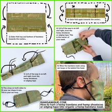 Load image into Gallery viewer, how to make a face mask from hemp bandana