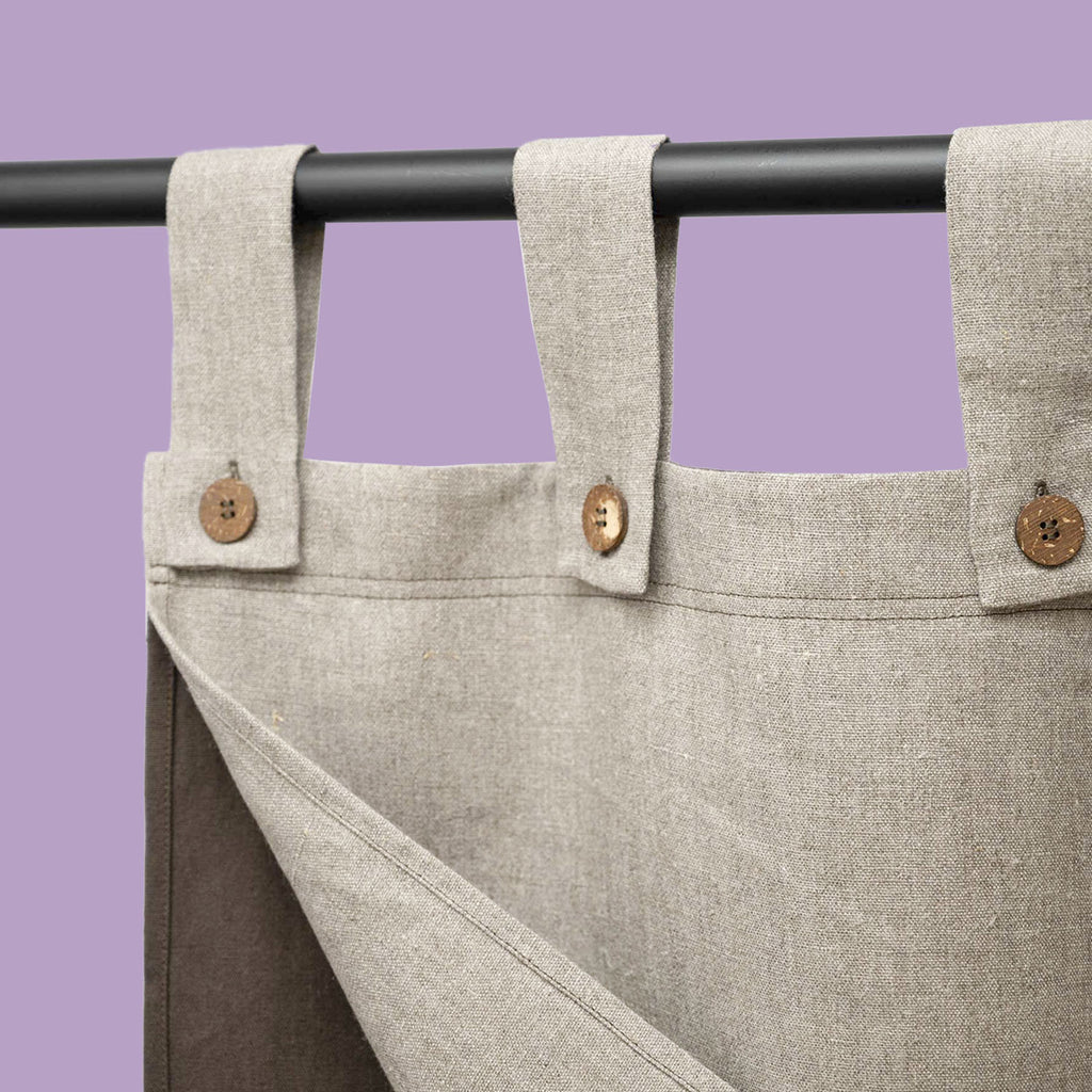 organic linen blackout curtain
