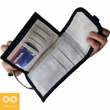 Load image into Gallery viewer, Deluxe Hemp Passport Travel Folio Wallet (With Shoulder Strap) (Closeout)