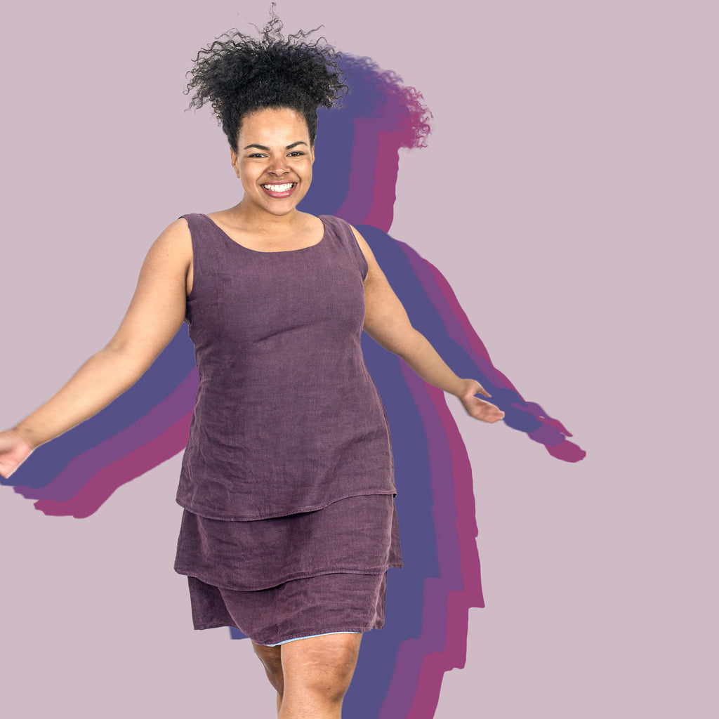 JACQUELINE Short Hemp Gown Dress (99.99% Biodegradable) (Closeout; FINAL SALE)