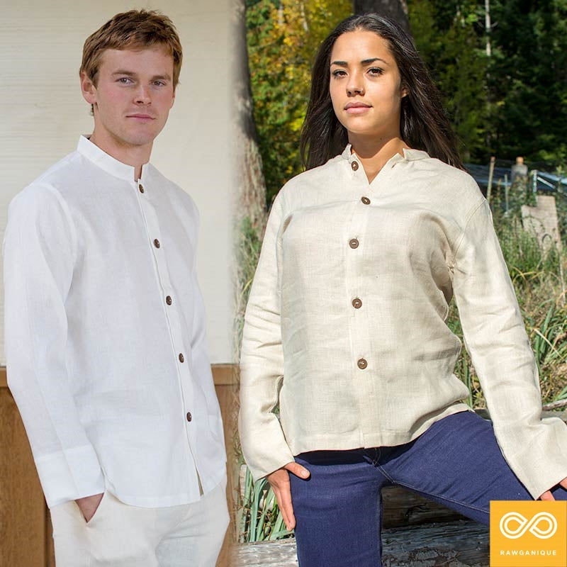 MICHELANGELO 100% Organic Linen Shirt (Unisex) (Closeout - Final Sale)