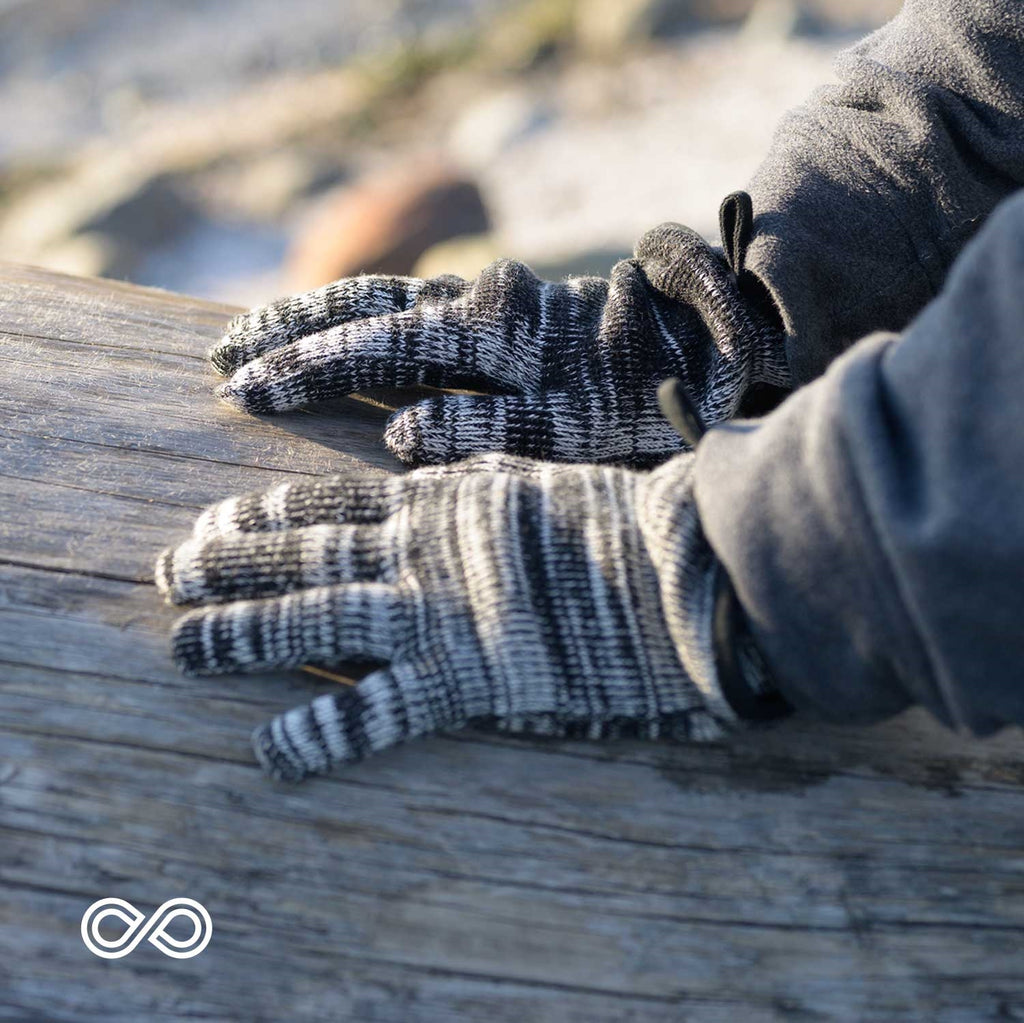 plastic-free organic cotton gloves