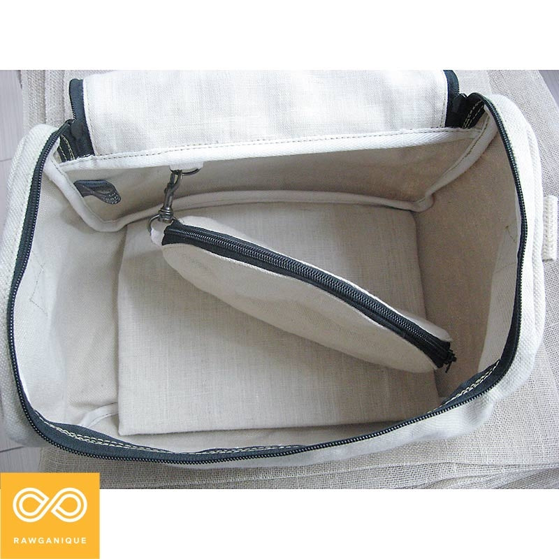 GYM SPA 100% Organic Hemp Stiff Canvas Bag (99.8% Biodegradable)
