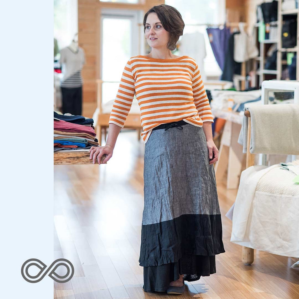 100% organic linen skirt