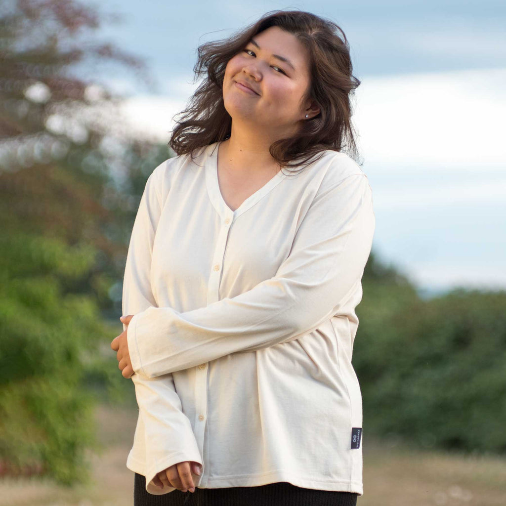women's organic pima cotton blouse