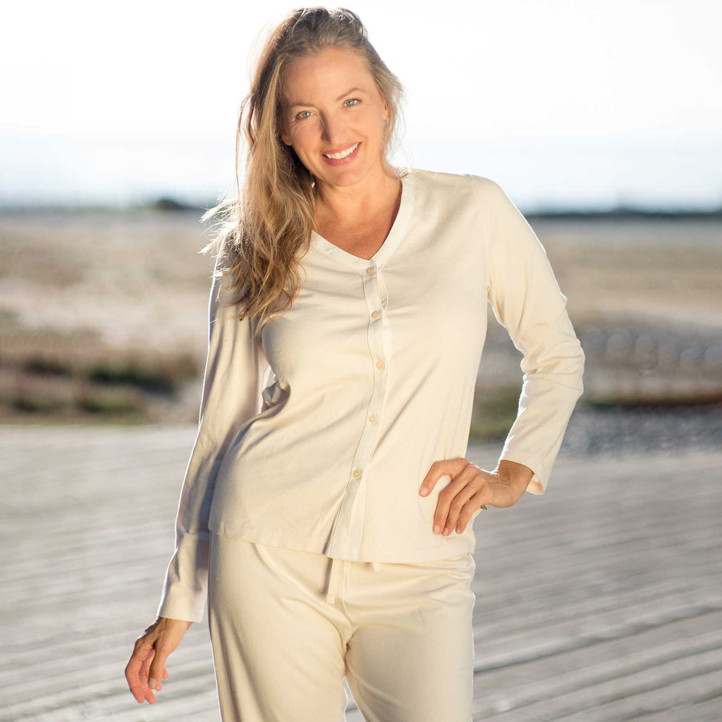 women's organic cotton lounge top