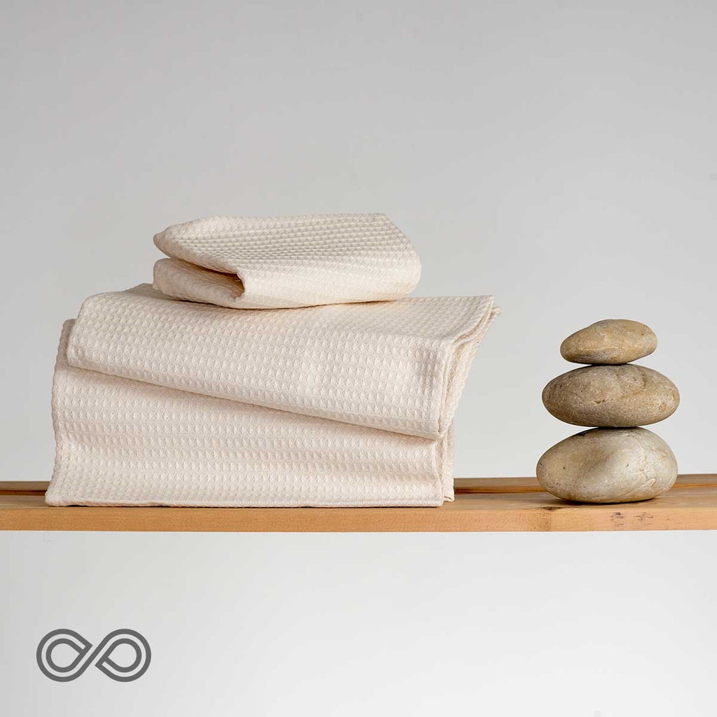 BALMORAL Organic Hemp Honeycomb Woven Bath Towel (99.95%-100% Biodegradable) (Discontinued)