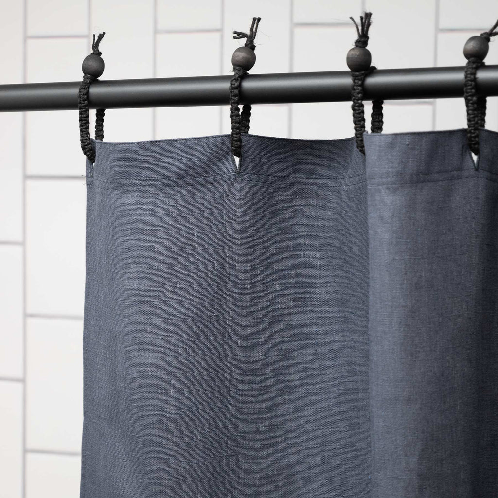 plastic-free shower curtain