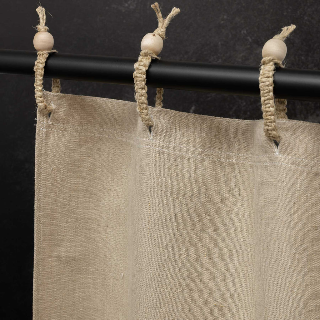 pvc-free hemp shower curtain