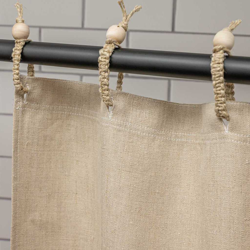 hemp shower curtain
