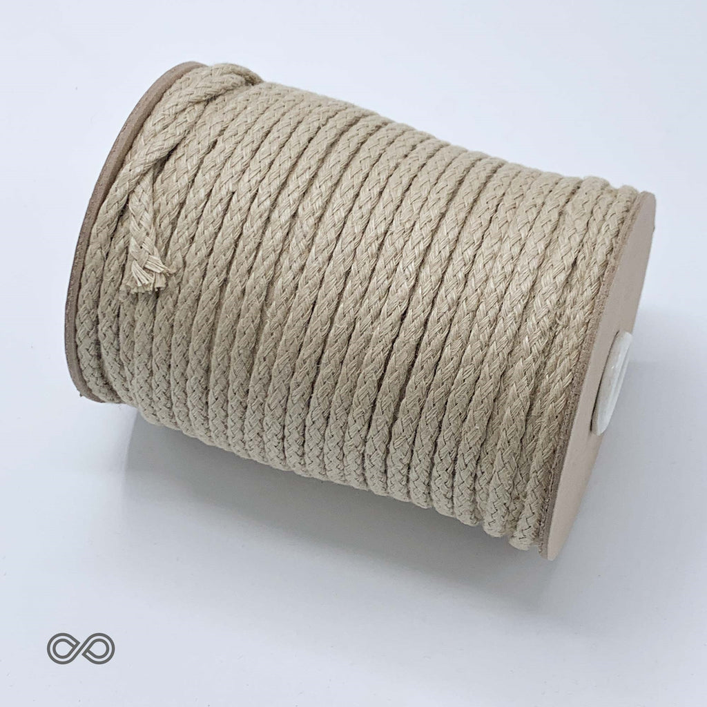 4.5mm Organic Hemp Braided Cord (50m roll; ~164') (100% Biodegradable)