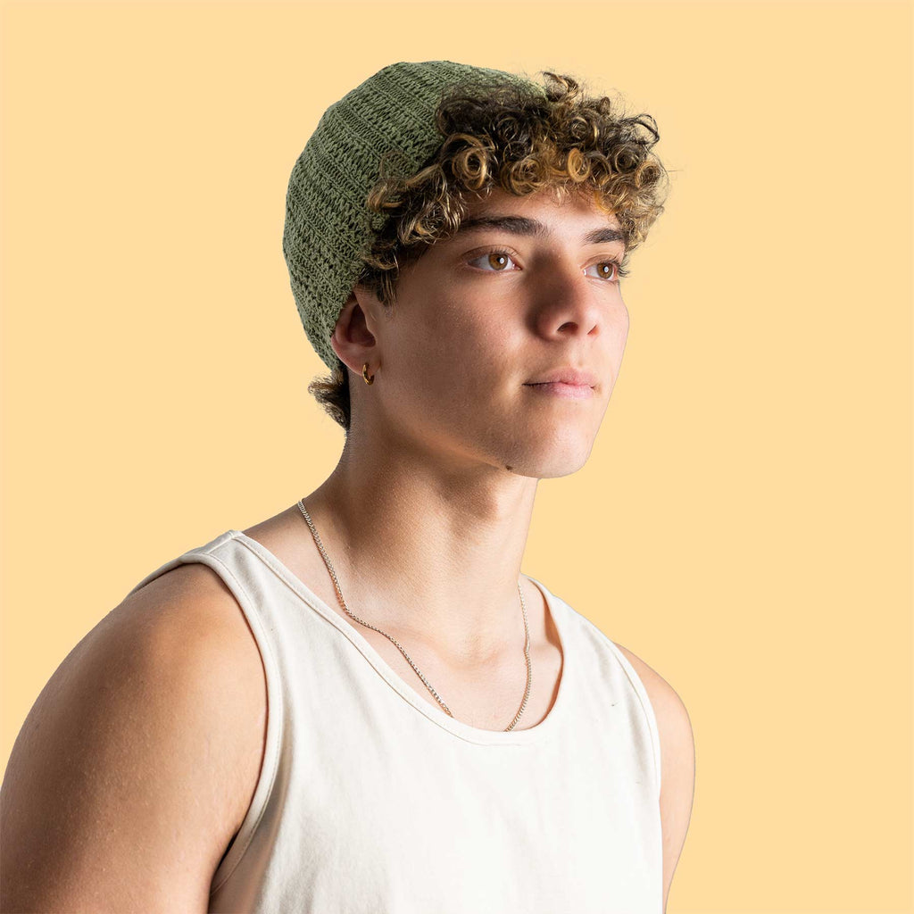linen beanie