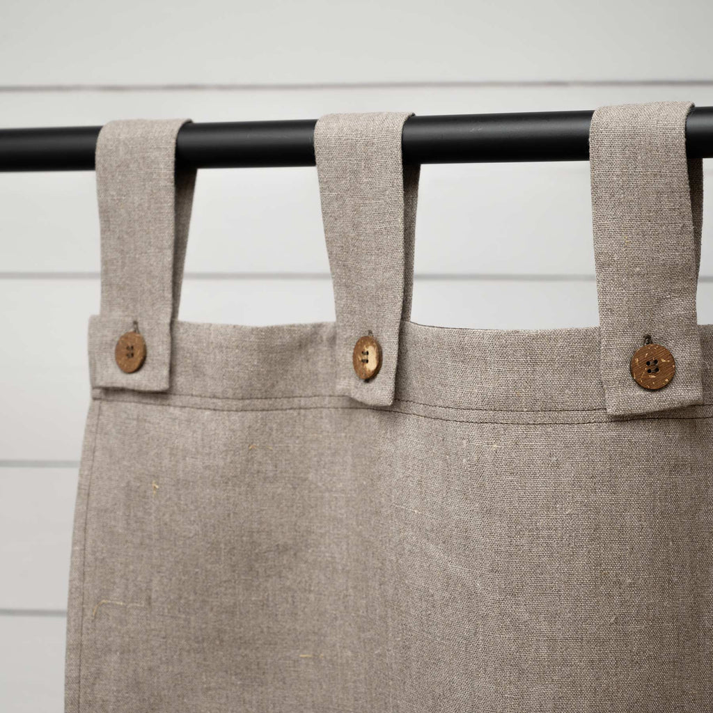 100% linen blackout curtain